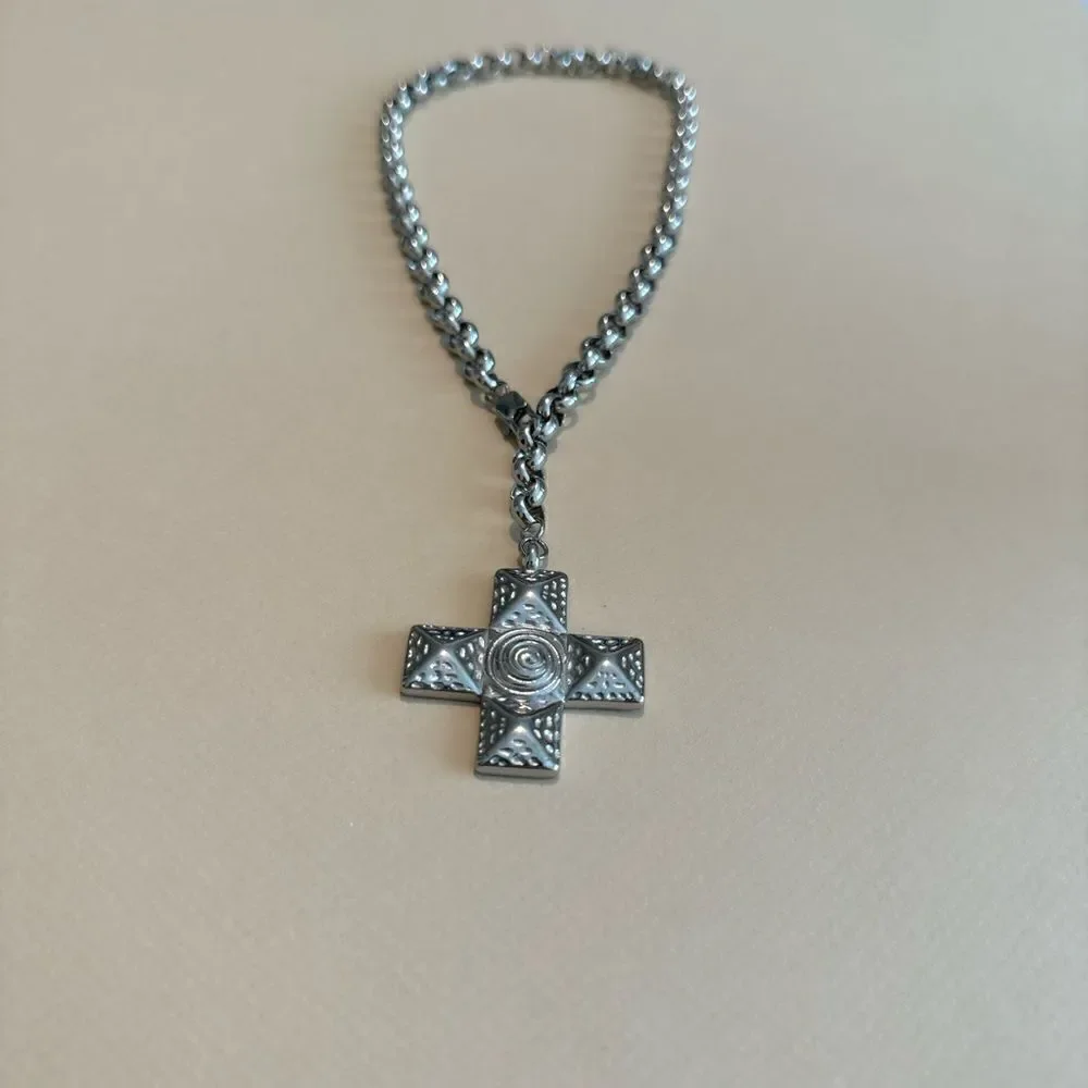 Vintage cross  necklace #1287